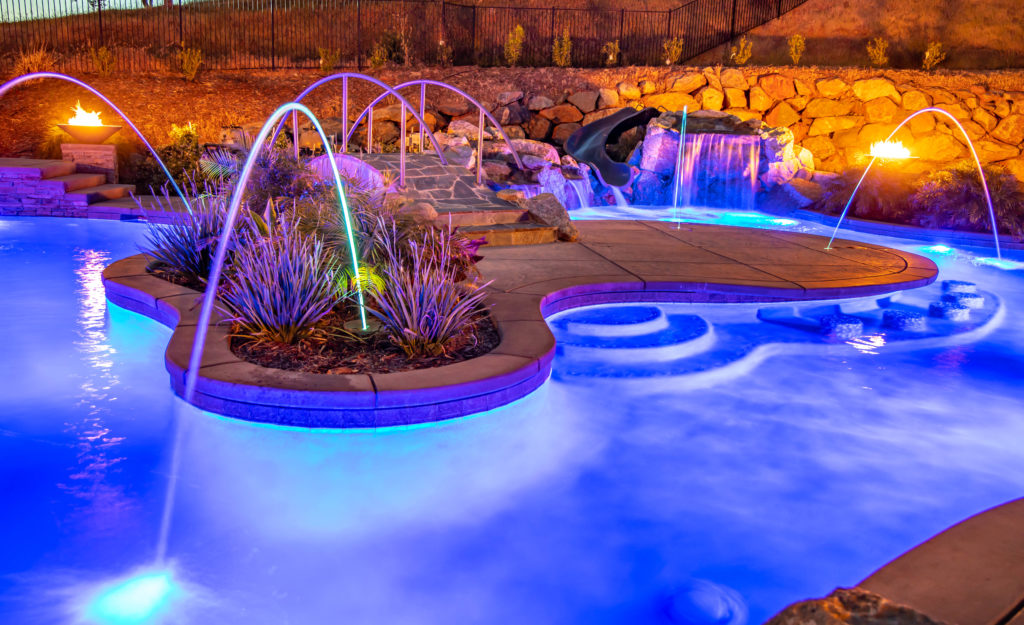 Add Waterfalls To Your Swimming Pool Design, Inground Pools With Waterfalls