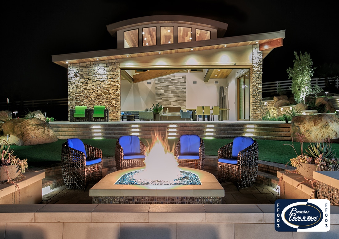 swimming pool fire pit