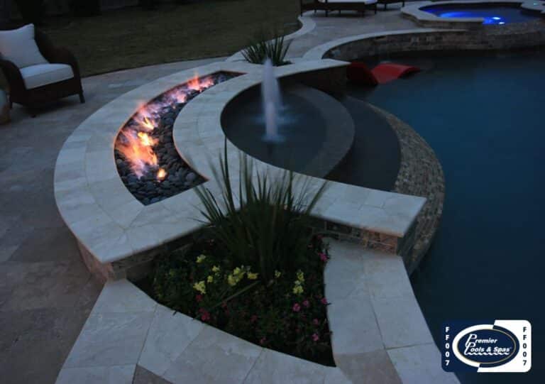 Inground Pool Fire Features By Premier Pools & Spas