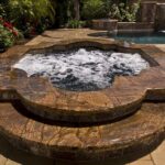 Luxury spa with bubbling water
